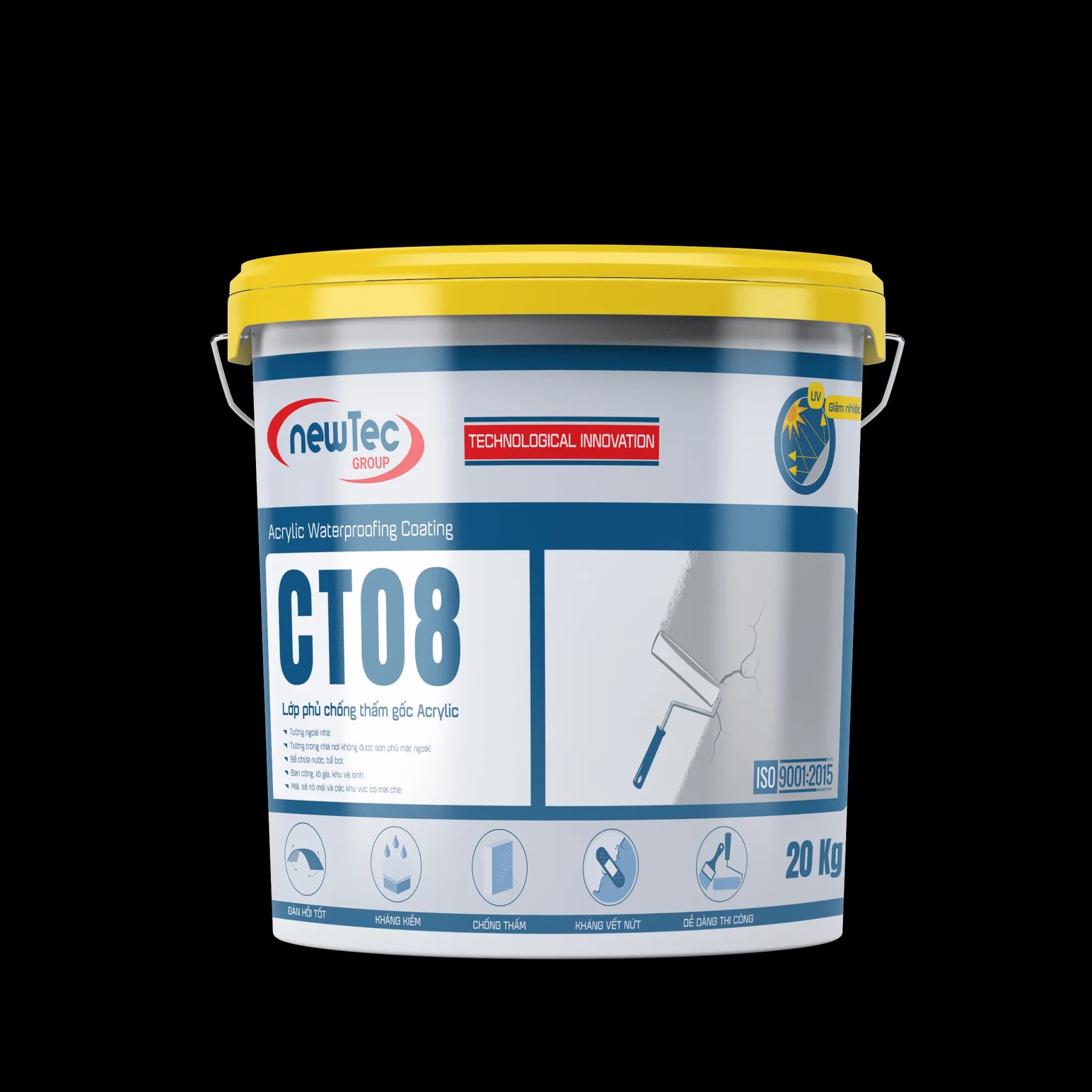 CHỐNG THẤM TƯỜNG NGOÀI NHÀ GỐC ACRYLIC NEWTEC CT08
